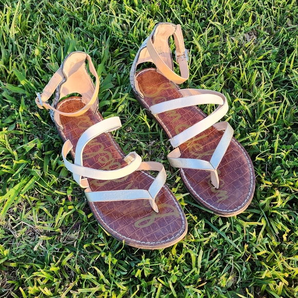 Sam Edelman Shoes - Sam Edelman Animal Print Leather Sandals Size 7